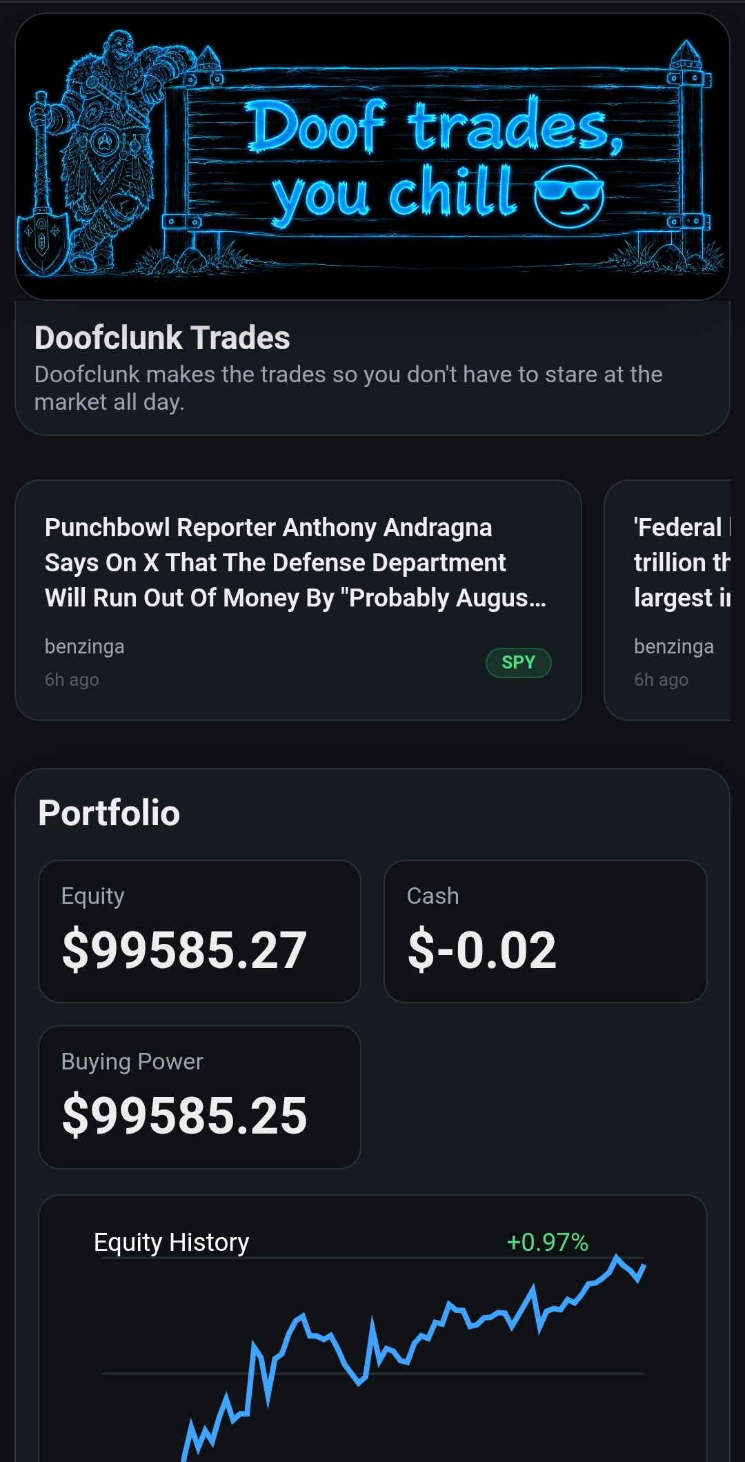 Doofclunk Trades mobile app